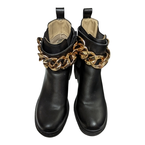 STEVE Madden Amulet-C Black Chain Chelsea Boots Size 7.5 - Picture 6 of 14